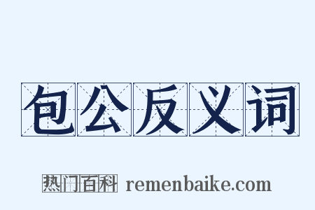 包公反义词是什么意思的图片
